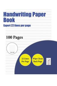 Handwriting Paper Book (Expert 22 lines per page)