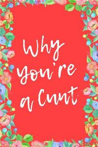 Why You're a Cunt Journal Notebook