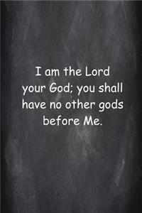 Religious Journal Modern Wording 1st Commandment Chalkboard Style
