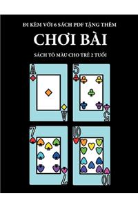 Sách tô màu cho trẻ 2 tuổi (Chơi bài)