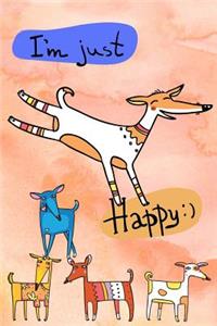 Bullet Journal Notebook for Dog Lovers, I'm Just Happy 4