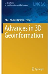 Advances in 3D Geoinformation
