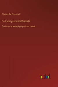 De l'analyse infinitésimale