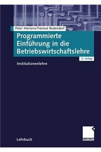 Programmierte Einführung in Die Betriebswirtschaftslehre