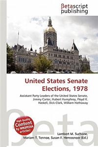 United States Senate Elections, 1978