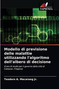 Modello di previsione delle malattie utilizzando l'algoritmo dell'albero di decisione