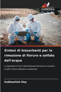 Sintesi di biosorbenti per la rimozione di floruro e solfato dall'acqua