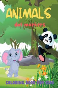 Animals dot markers coloring book for kids