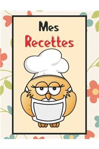 Mes Recettes Cahier De Recettes à Remplir