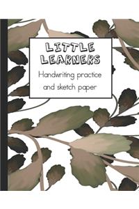 Little learners handwriting practice and sketch paper