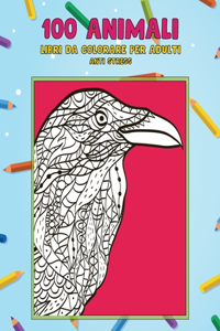 Libri da colorare per adulti - Anti stress - 100 Animali