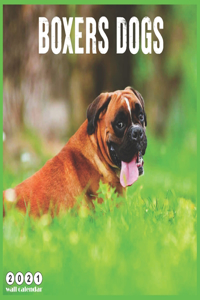 Boxers Dogs 2021 Wall Calendar