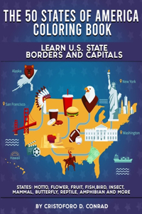 50 States of America Coloring Book