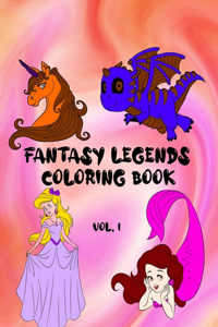 Fantasy Legends Coloring Book Vol. 1