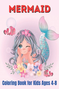 Mermaid Coloring Book for Kids Ages 4-8