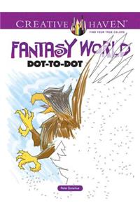 Creative Haven Fantasy World Dot-To-Dot Coloring Book