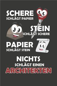 Schere Schlägt Papier - Stein schlägt Schere - Papier schlägt Stein - Nichts schlägt einen Architekten