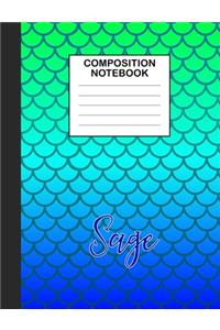 Sage Composition Notebook