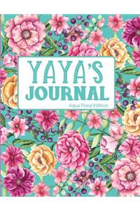 Yaya's Journal: Aqua Floral Edition