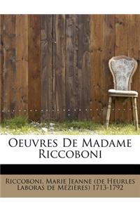 Oeuvres de Madame Riccoboni