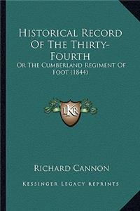 Historical Record Of The Thirty-Fourth