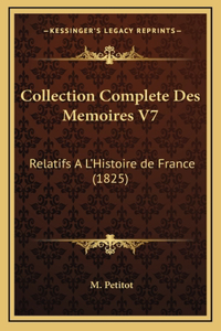 Collection Complete Des Memoires V7