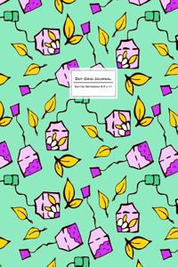 Dot Grid Journal - Dotted Notebook 8.5 X 11: Green Teabags Soft Cover