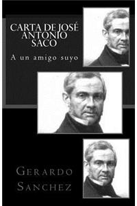 Carta de Jose Antonio Saco: A Un Amigo Suyo