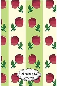 Notebook Dot-grid Rose Pattern