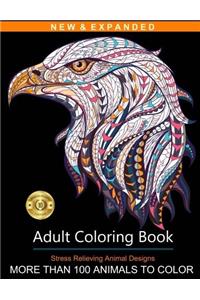 Adult Coloring Book: Stress Relieving Animal Designs