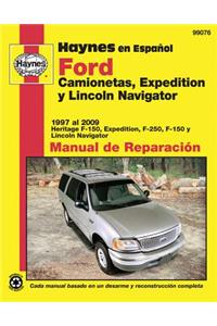 Ford Camionetas, Expedition y Lincoln Navigator: Ford F-150 (1997-2003), Ford Expedition (1997-2009), Ford F-250 (1997-1999), Ford F-150 Heritage (2004), Lincoln Navigator (1998-2009) Haynes Manual de Reparación (edición española)