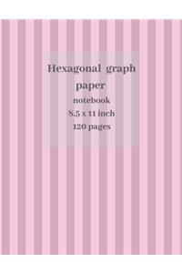 Hexagonal Graph Paper: 8.5 x 11 Inch 120 pages