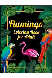 Flamingo Coloring Book for Adults