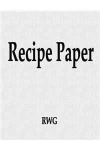 Recipe Paper