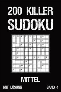 200 Killer Sudoku Mittel Mit Lösung Band 4
