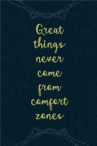 Great Things Never Come From Comfort Zones