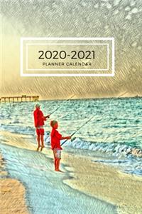 Father and Son Fishing Dated Calendar Planner 2 years To-Do Lists, Tasks, Notes Appointments
