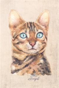 Bengal Cat Portrait Notebook