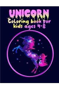 unicorn coloring book for kids ages 4-8