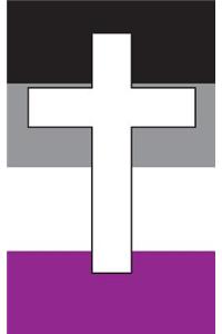 Christian Cross Asexual Pride Flag - Lined Notebook