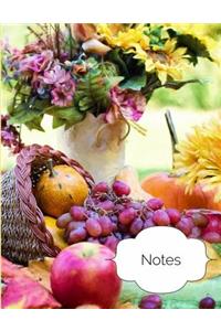 Notes: Fall Floral Cornucopia Notebook