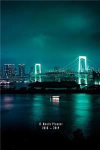Tokyo Rainbow Bridge at Night 15-Mo Planner