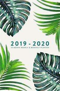 2019 - 2020, 18 Month Weekly & Monthly Planner