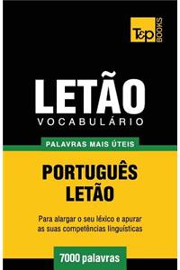 Vocabulário Português-Letão - 7000 palavras mais úteis