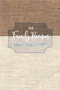 Blank Family Recipe Book