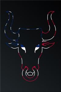 American Flag Bull Head Silhouette