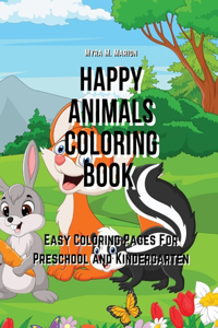 Happy Animals Coloring Book