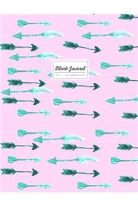Empty Sketch Book and Storybook, Boho Watercolor Arrows (Blank Storybooks)