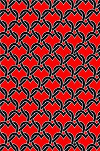 Journal Notebook Chained Hearts Pattern 12