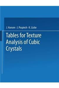 Tables for Texture Analysis of Cubic Crystals